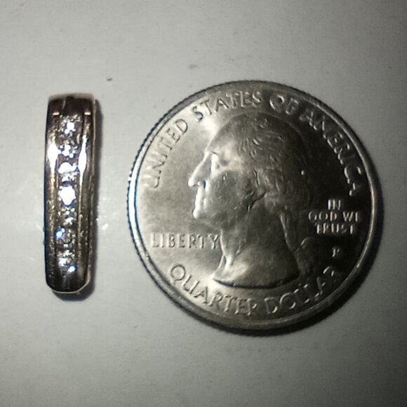 14Kt Yellow Gold 3-Sided ½-Carat Diamond Cluster Slide - Picture 2 of 4